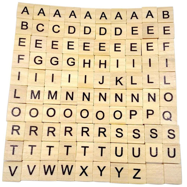 100 wooden Scrabble game